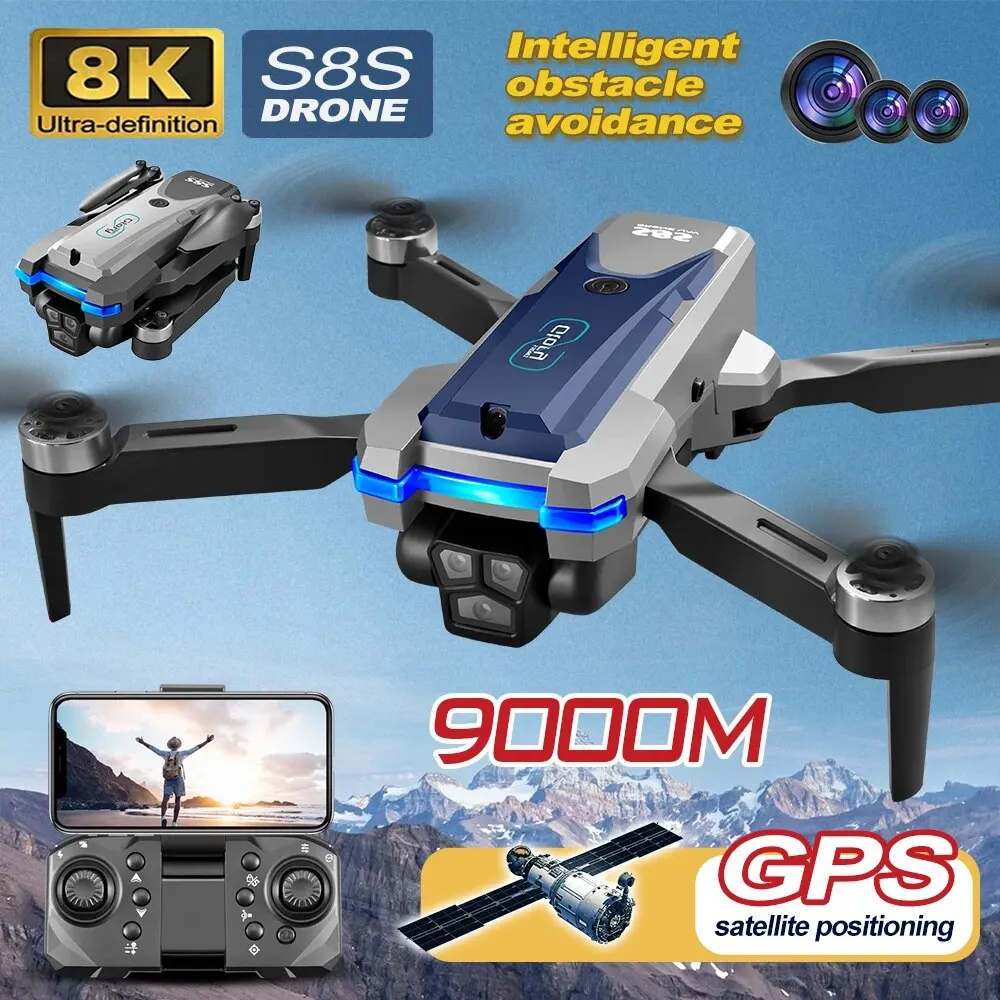 S8S Drone lipat 5G Wifi 8K HD, - Rc Helicopter Case ulasan dan harga
